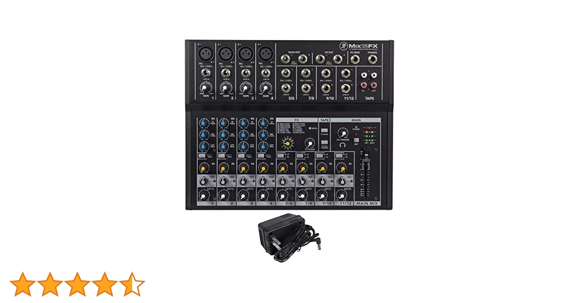 Amazon | Mackie Mix12FX - 12-Channel Compact Mixer with
